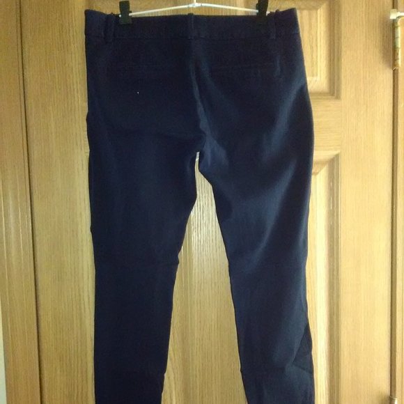 J Crew Minnie Stretch Low Rise Flat Front Cropped Ankle Pants Size 4 EUC! - Picture 5 of 7